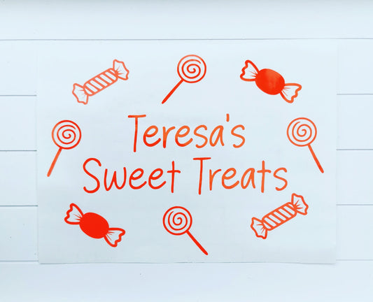 Personalised Sweet Jar Storage Vinyl Decal