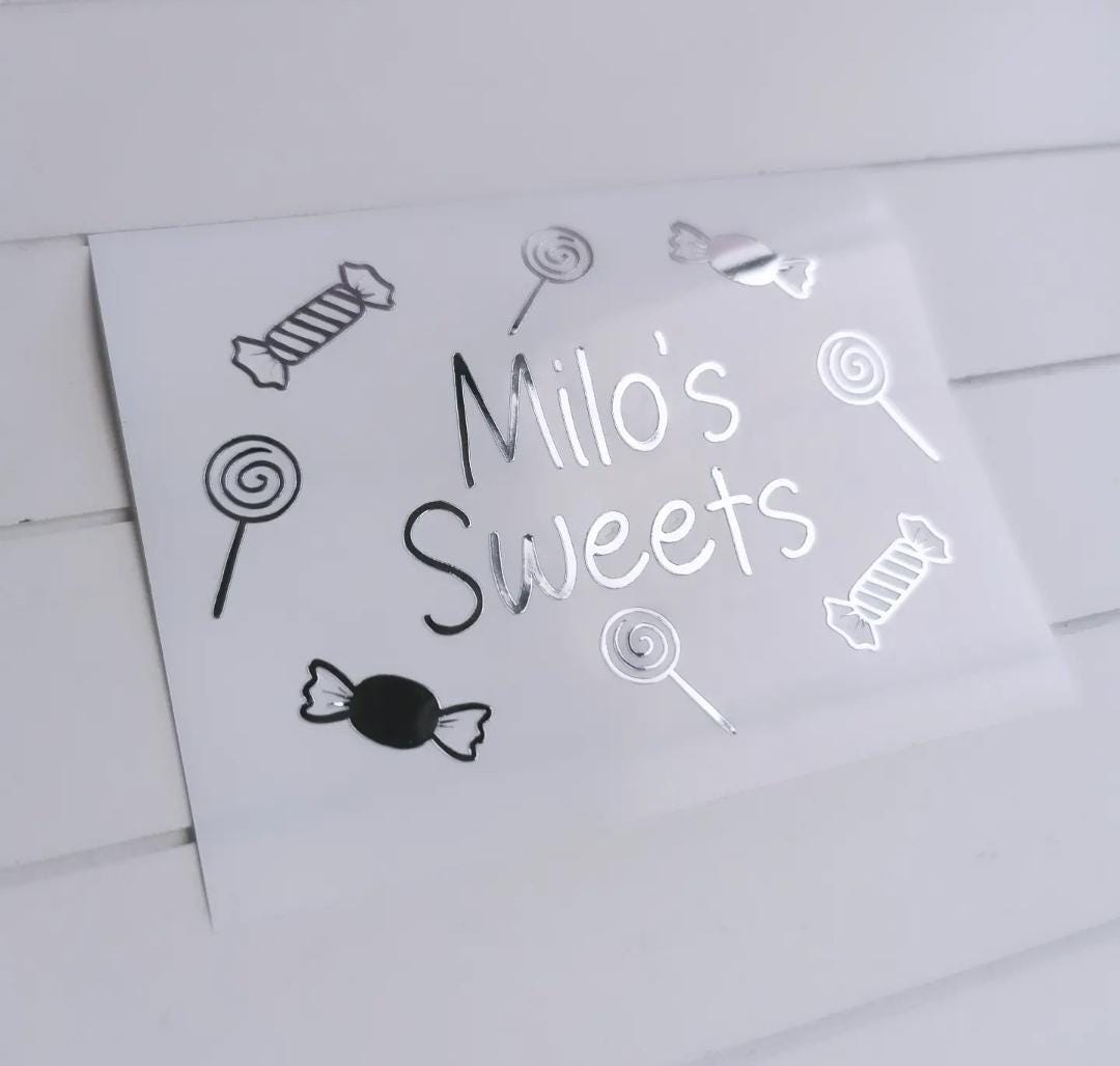 Personalised Sweet Jar Storage Vinyl Decal