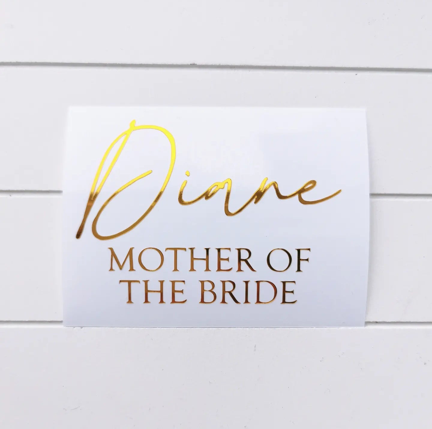 Personalised Wedding Name, Role and Date Vinyl Decals