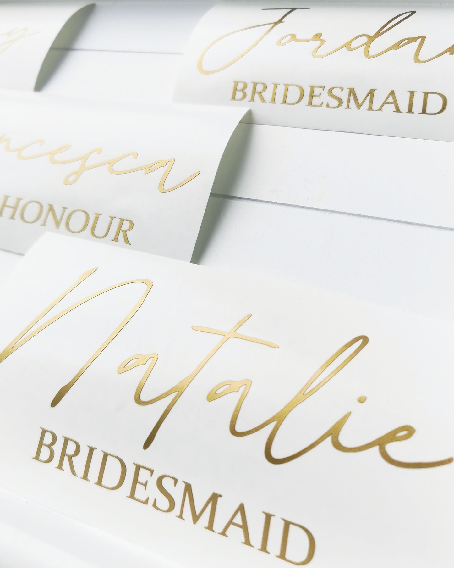 Personalised Wedding Name, Role and Date Vinyl Decals