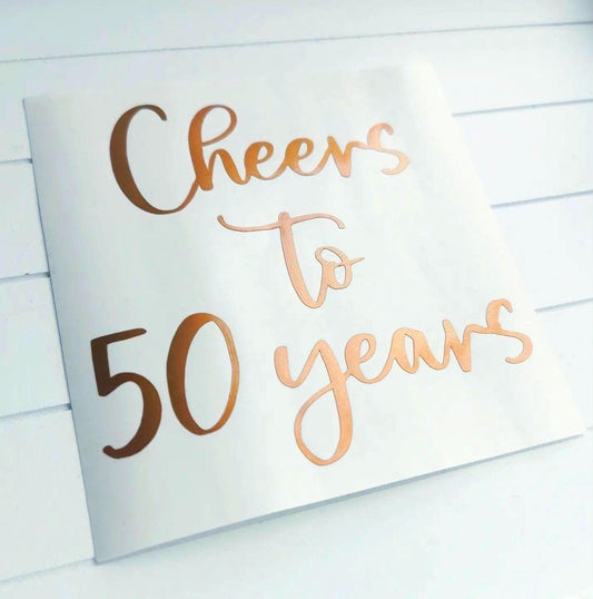 Personalised Birthday Vinyl Decal Sticker - Self adhesive transfer